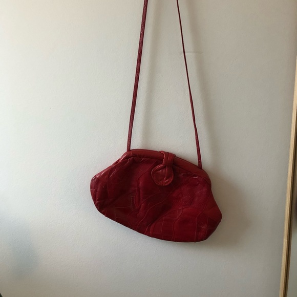 Vintage Red Leather Purse - Picture 1 of 4